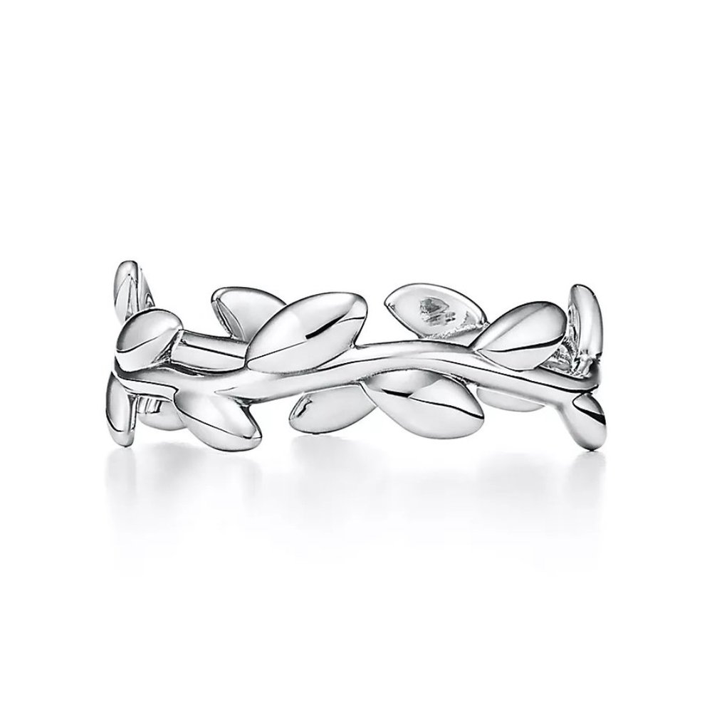 Tiffany & Co. Paloma Picasso Olive Leaf Band Ring in Sterling Silver Size 5 - Picture 2 of 2
